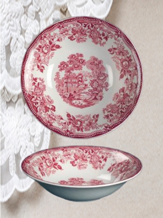 Royal Staffordshire Other - Royal Staffordshire Tonquin Red Pink Large Coupe Cereal Bowl
